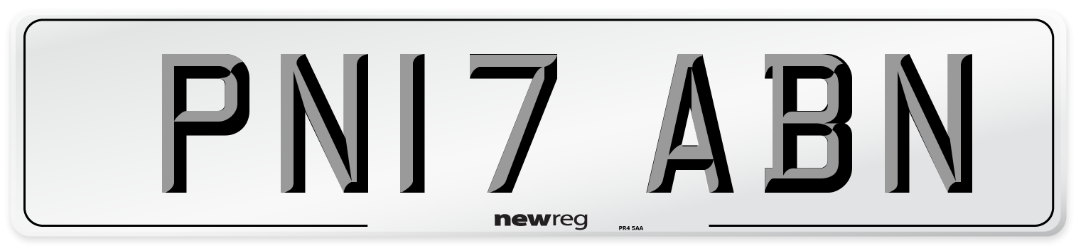 PN17 ABN Number Plate from New Reg